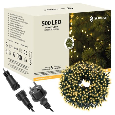 Weihnachtsbeleuchtung Lichterkette mit 500 LEDs Warmweiß 31,5 m (1/5)