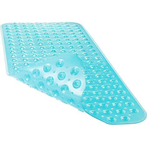 Tapis de douche pour baignoire 40 x 16 pouces antidérapant et extra large, tapis de baignoire avec ventouses, vert (1/5)
