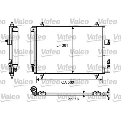 Condenseur, climatisation Valeo 817824 CITROËN 6455CP 6455FX