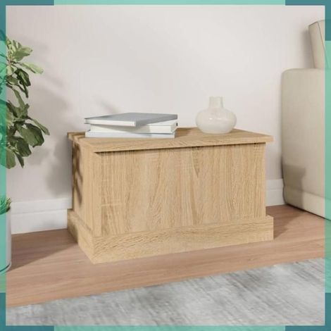 816499 Coffre de rangement Chêne Sonoma 50x30x28 cm Bois d'ingénierie (1/5)