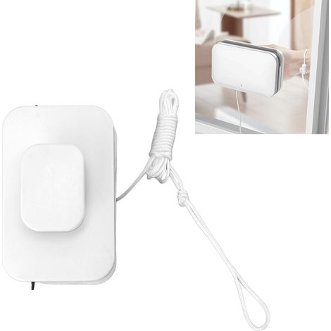 [Nettoyeur Vitres] [Nettoyeur Vitres Magnétique Double Face] [Comfortable] [1 x Nettoyeur Magnétique + 2 Rubans Adhésifs + 2 Éponges + 18 Fixations] [Plastique] [940g] (1/5)