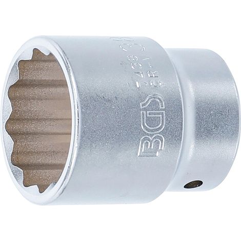 Vaso de doce puntas kfz-werkzeug-import cromado 38 mm