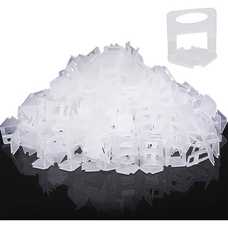 Lot de 400 Languettes de Nivellement pour Aide à la Pose de Carreaux, Bandes de Traction de 3 mm de Largeur du Joint, Carreaux Hauteur 6-15mm, Système de Nivellement des Carreaux.