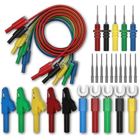 5 Farben 4 mm Doppelbananenstecker-Testkabel für Multimeter U-förmig (1/5)