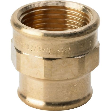 VIEGA 3240 Raccordo Manicotto Ridotto Ø1"Femmina x1/2"Femmina Bronzo - 266363 (1/3)