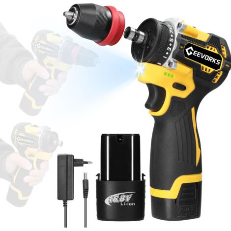 BUNTHAUS Perceuse-visseuse 16.8V lithium 45Nm sans balais multifonction maison meubles (1/5)