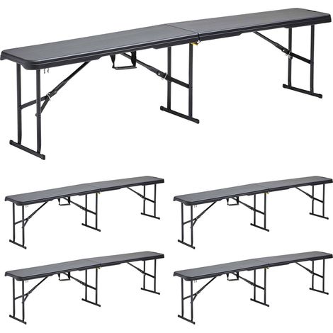 Bancs pliants 180cm 3 places - Lot de 5