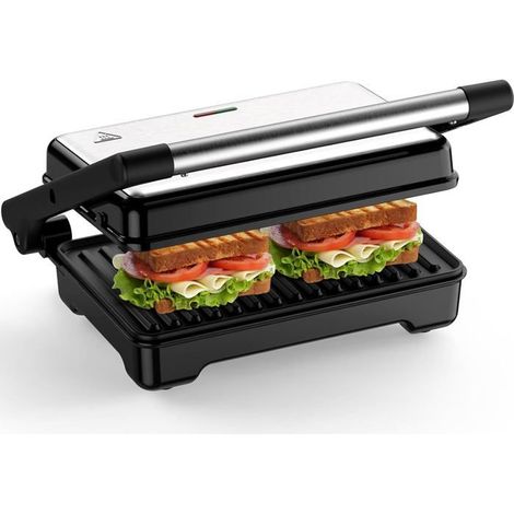 YASHE Sandwichmaker ABC183, 1500 W, 180°-Grill, Schwarz