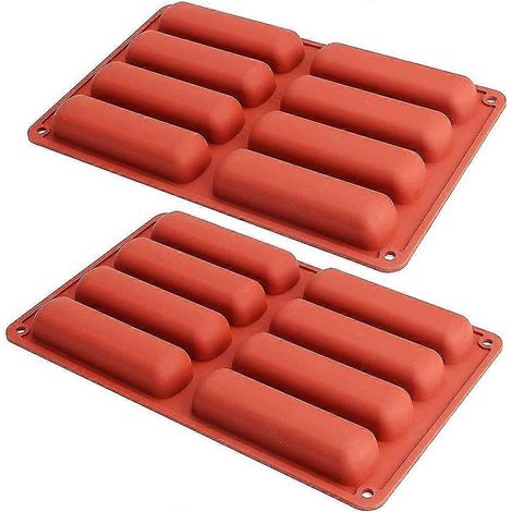 Emporte-pièces en silicone, moules rectangulaires en silicone, moules à biscuits au chocolat en silicone, adaptés au pain, aux gâteaux, aux barres chocolatées, aux barres de céréales, aux biscuits, au
