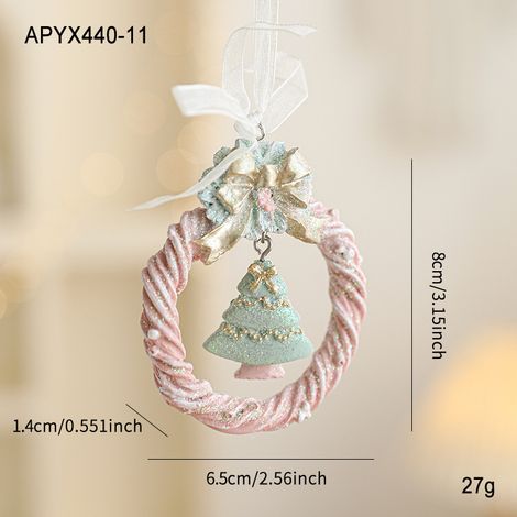 Décoration de Noël en résine peinte, suspension pour sapin avec cloche rétro en relief, ornement coloré style cartoon, accessoire festif pour maison et fête (1/5)