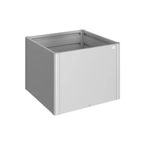 aiuola rialzata da esterno argento metallizzato, misura 1x1 - biohort (1/4)