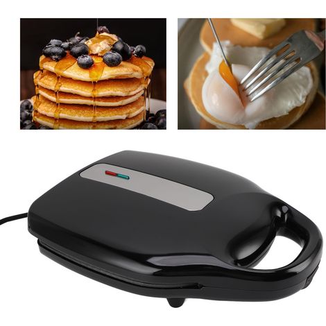 Gofrera eléctrica con revestimiento antiadherente, 1400 W, 6 ranuras para gofres (8,9 cm), doble calentamiento, ideal para arepas y desayunos, 110 V (enchufe estadounidense). (1/5)