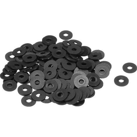 120Pcs M4 Rondelles Plates 4mm ID 12mm OD 1mm Épaisseur Noir (1/5)