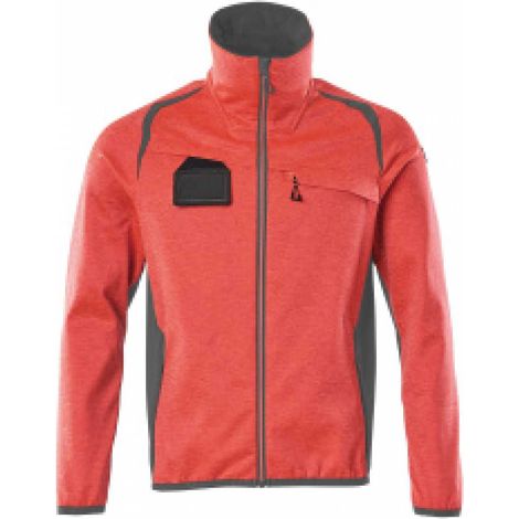 Mascot ACCERLATE Fleecepullover mit Reißverschluss 19403 Gr. XL hi-vis rot/dunkelanthrazit (1/5)
