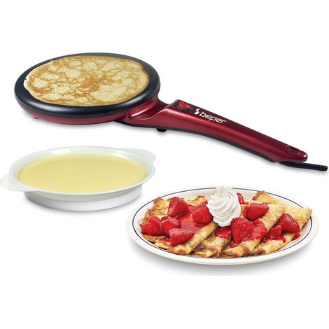 Beper BT.710Y crepiera elettrica rossa 20 cm