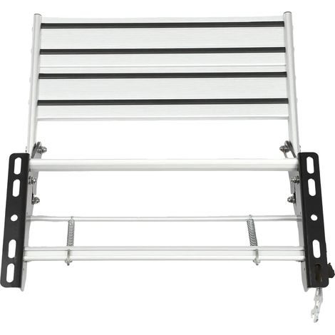 Escalón manual, aleación de aluminio, capacidad de carga de 150 kg, color plata. (1/2)