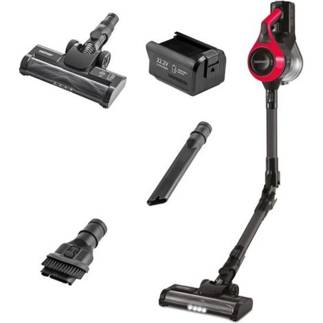 Hoover ZSVC 511DF Aspirateur Vertical Sans Fil Noir Rouge (1/5)