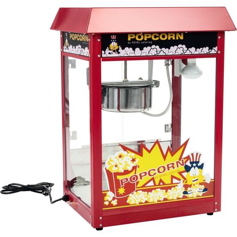 Machine à popcorn rouge professionnelle 1 600 watts