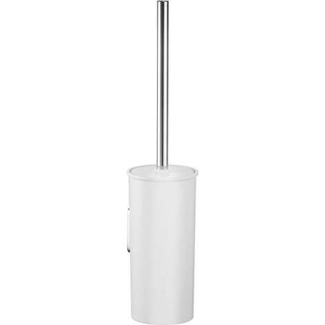 Cepillo de baño sintético, blanco opaco/cromado (1/3)