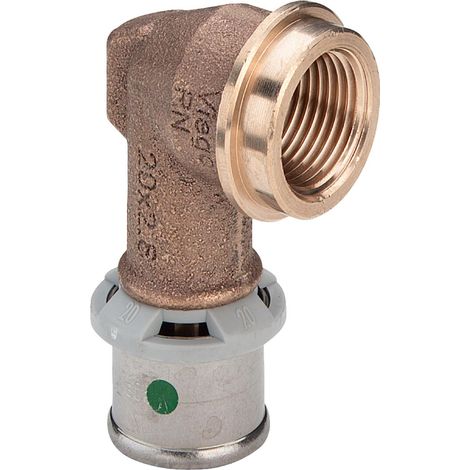 Viega Sanfix Fosta Sanfix P-Codo de transición 90 grados, d 20mm, Rp 3/4 Bronce rojo Modelo 2114.11, 316754