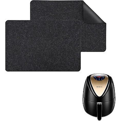 Tapis Anti-dérapant Résistant Chaleur Air Fryer 44x30cm(2pcs),Résistant à la Chaleur et Antidérapant, Feutre et Silicone, Friteuse Huile, Appareils de Cuisine (1/5)