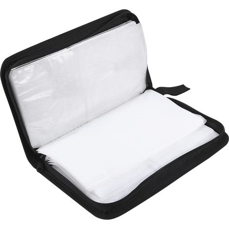 Étui de rangement portefeuille/sacoche en similicuir PU pour 80 CD/DVD (1/5)
