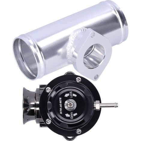2,5-Zoll-Turbo-BOV-Schlauch, Aluminiumflansch Typ RS, universelle Druckentlastung, schwarzes Anschlussstück (1/5)
