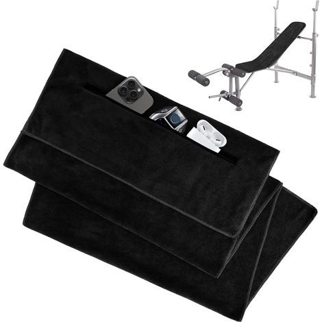 Seviette Micofibe de Spot 120x50 cm, Seviette de Gym Absobante Séchage apide Seviette Fitness Musculation avec Poche Zippée pou Le Spot la Plage la andonnée (1/3)