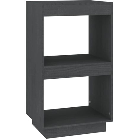 Maison Exclusive - Bücherregal Grau 40x35x71 cm Massivholz Kiefer