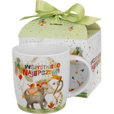 Tazza in porcellana da 400 ml - Buon compleanno, onomastico, giubileo (1/5)