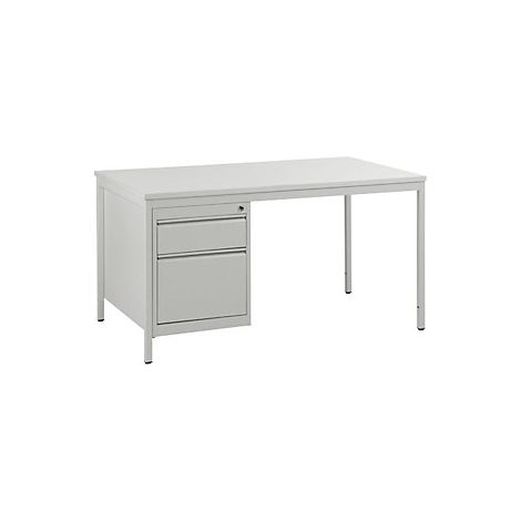 eurokraft basic Scrivania per capi reparto grigio chiaro (1/3)