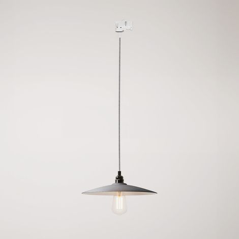 Creative Cables - Suspension avec abat-jour plat en céramique pour rails - Ampoule non incluse (1/5)