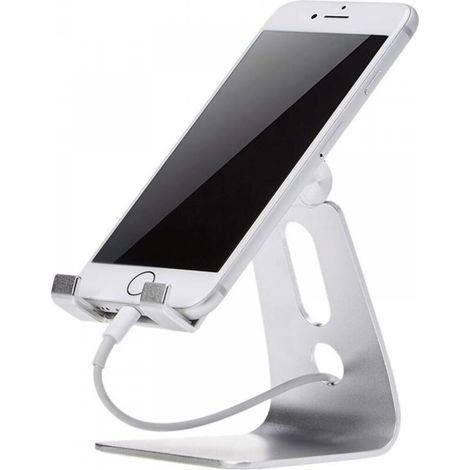 Support de téléphone portable réglable pour iPhone et Android - Argent (1/4)