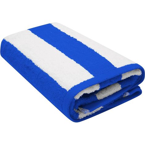Serviette de plage rayée K Collection, lot de 2, taille unique, bleu (1/3)