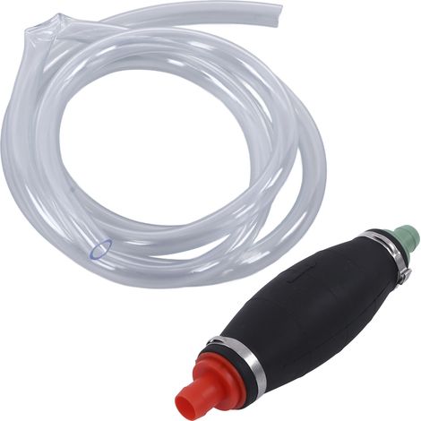 Pompe à siphon 16mm avec tuyau de 3m pour transfert d'essence, huile, eau et carburant - Adaptée aux moteurs, motos, camions et générateurs (1/5)