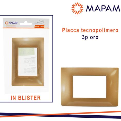 PLACCA 6003-12 3P ORO/VMR-PLN  T2 IN BLISTER