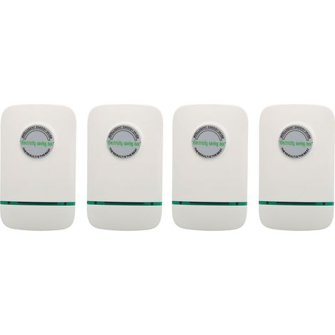 Lot de 4 boîtiers d'économie d'énergie intelligents et ignifugés à faible consommation pour la maison (90-240 V, prise américaine). (1/5)