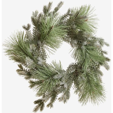SKLUM Dekorativer Weihnachtskranz Ø40 cm Seranola Grünes Lauerl                                  