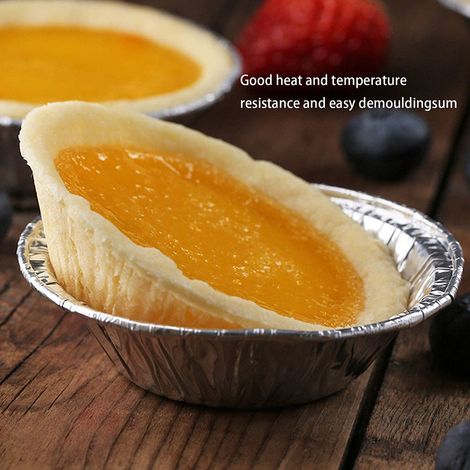 100 Stück Einweg-Eierkuchenförmchen aus Alufolie, Eierkuchenformen, Backformen (1/3)