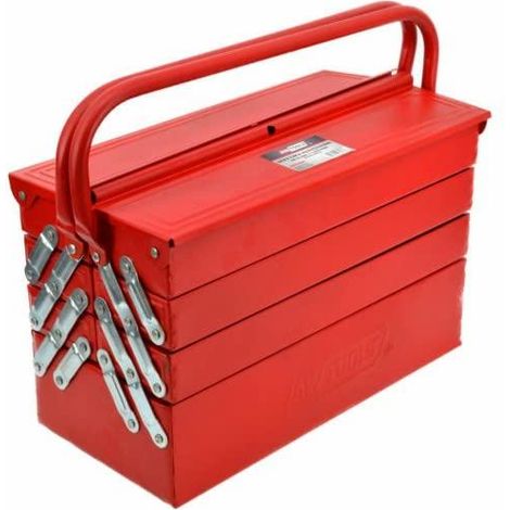 Awtools Cassetta degli attrezzi classica in metallo 7 pezzi