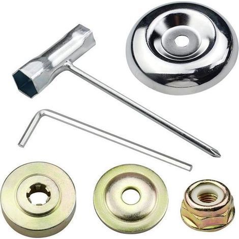 6-teiliges universelles Freischneiderkopf-Mutternset, Messermutter-Befestigungsset, für Rasenmäher/Trimmer (1/4)
