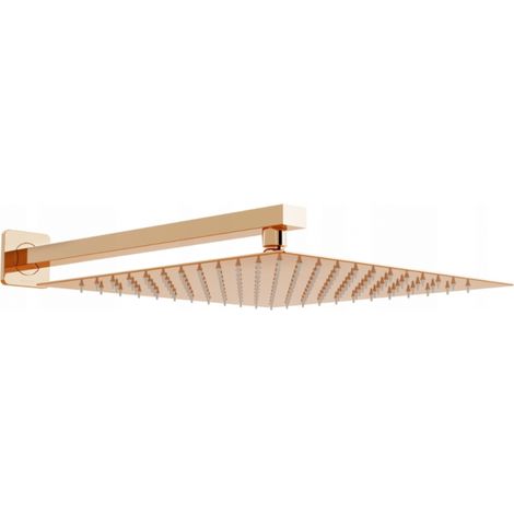 Mexen Slim soffione doccia 30 x 30 cm con braccio doccia, oro rosa - 79130112-60 (1/3)