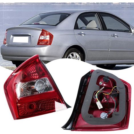 Feu Arrière Gauche Complet pour Kia Cerato 2005 2006 2007 Bloc multifonction feu stop, clignotant, feu de recul, carrosserie plastique ABS étanche, pièce de remplacement identique à l'origine (1/5)