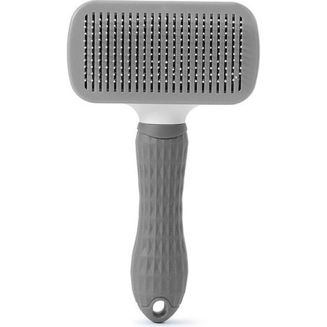 Peigne pour sous-poil - Peigne pour animaux - Peigne pour sous-poil de chien - Peigne pour sous-poil de chat - Peigne universel pour chiens et chats - Élimination des poils en un clic - Gris - PP/Gris (1/5)