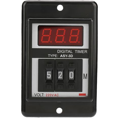 AC 220V Delay On Timer Relay Digital Display Time Relay 0-199 Minutes 8 Pins ASY-3D