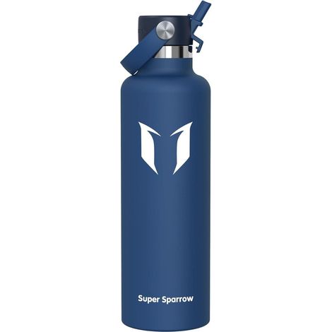 Trinkflasche Edelstahl Thermosflasche Strohhalm 1000 ml C- Blaubeere (1/5)