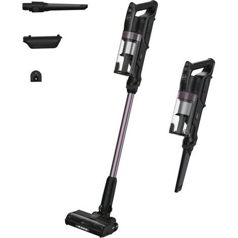 Aspirateur Balai sans fil - HOOVER HF1P10H - 40 AW - Ecran LED - Noir / Pastel violet (1/6)