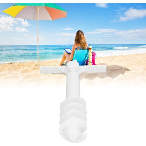 Ancre de Plage Multifonction pour Parasol avec 5 Vis en Spirale - Support Stable pour Sable, Pelouse et Parcs Aquatiques (1/5)