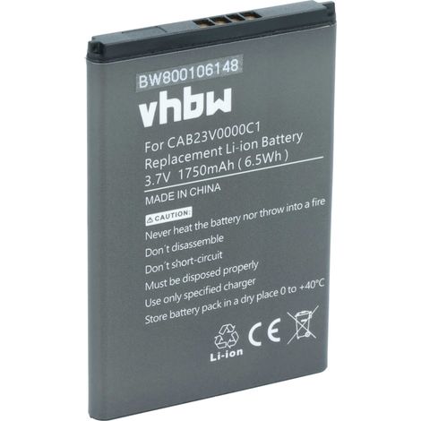 vhbw Akku kompatibel mit Alcatel One Touch Link Y800, Y800Z Router Modem Hotspots (1750 mAh, 3,7 V, Li-Ion) - Ersatz für CAB23V0000C1 (1/4)