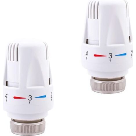 2 Thermostatic Heads, Thermostatic M30 x 1.5 Zero Position Radiator Valve Thermostatic Adjustment Valve Radiator Thermostat (1/5)